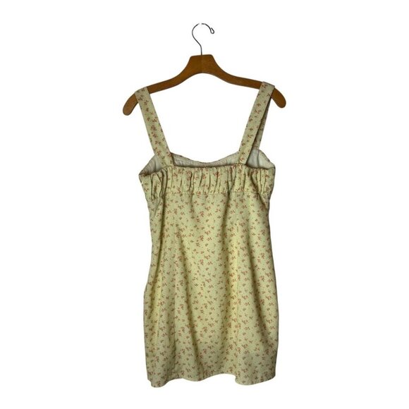 Princes Polly Dress Women 8 Yellow Floral Freya Mini Sheath Boho Cottagecore - Picture 4 of 14